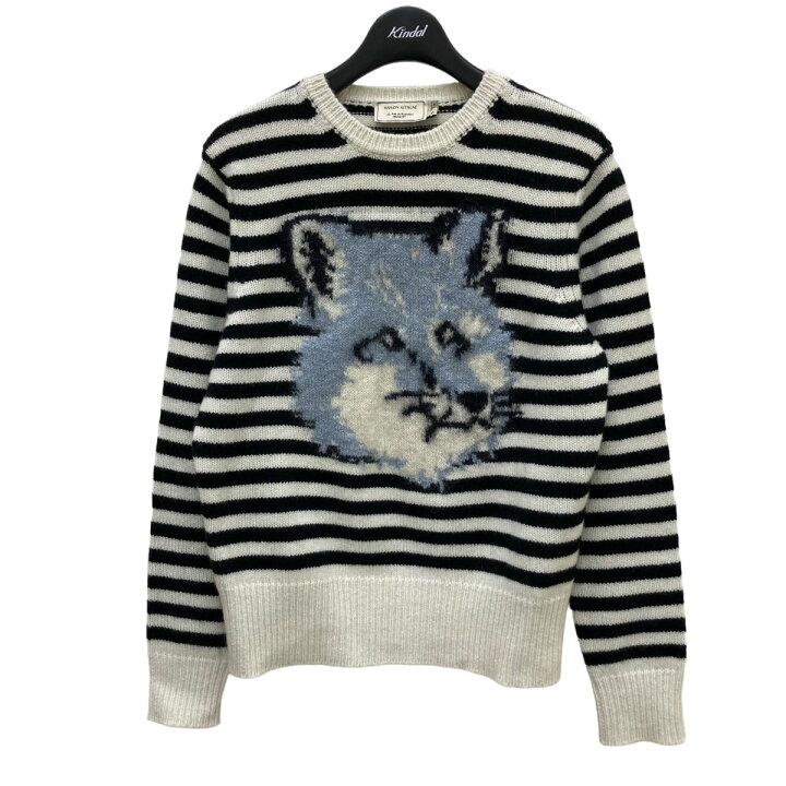 楽天市場】【中古】MAISON KITSUNE モヘヤ混 ボーダーニット KWM 0557 