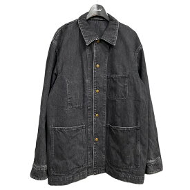 【中古】KUON　スナップボタンデニムジャケット ブラック サイズ：L 【291123】（クオン）