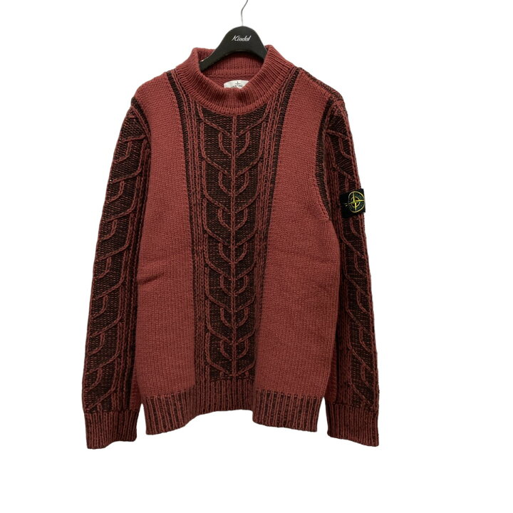 楽天市場】【中古】STONE ISLAND ケーブルニット 7515569D4 ボルドー 