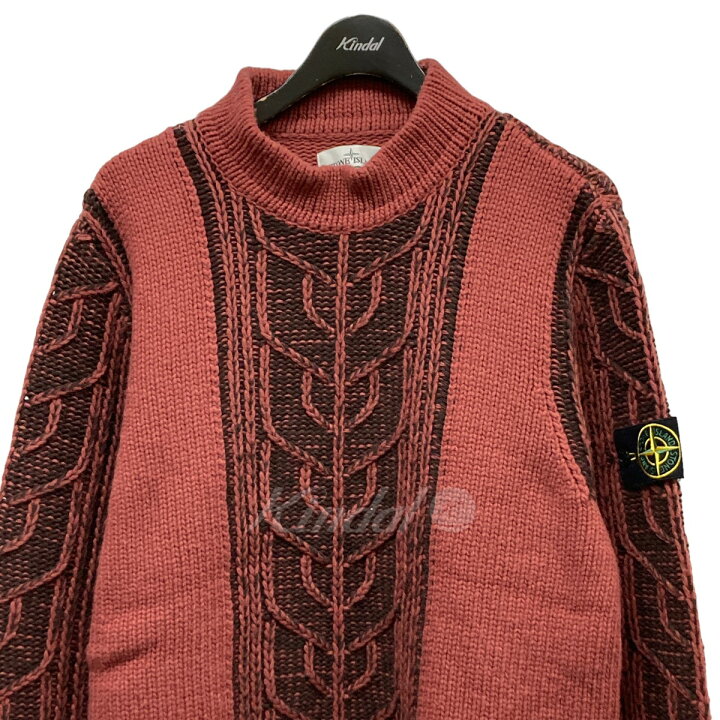 楽天市場】【中古】STONE ISLAND ケーブルニット 7515569D4 ボルドー 