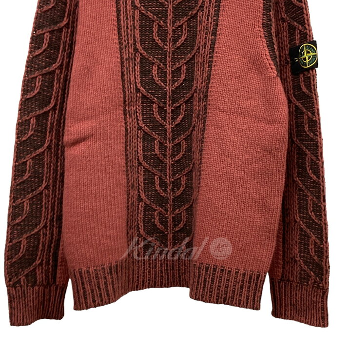 楽天市場】【中古】STONE ISLAND ケーブルニット 7515569D4 ボルドー 