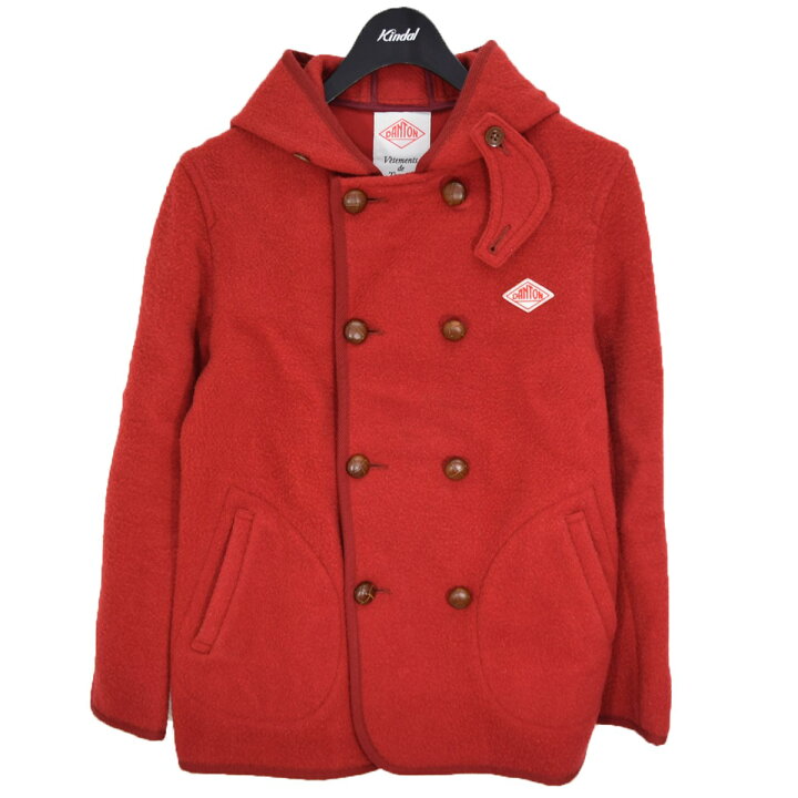 楽天市場】【中古】DANTON ウールモッサ ダブルコート レッド サイズ 