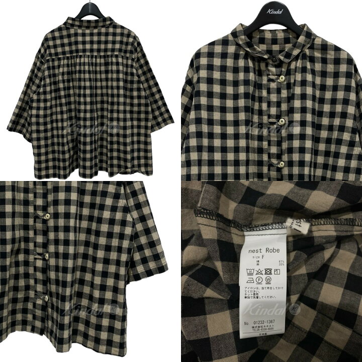 楽天市場】【中古】nest Robe 23SS コットンリネンワッシャーギンガム 