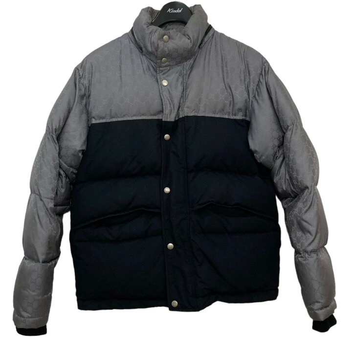 楽天市場】【中古】GUCCI GGジャガードダウンジャケット 553281 グレー 