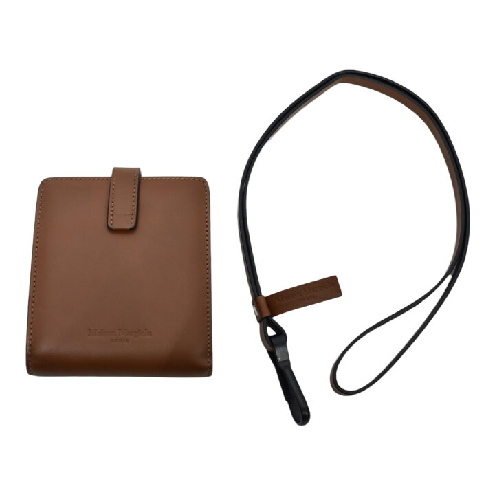 楽天市場】【中古】Maison Margielaネックストラップ付き 2つ折り財布  