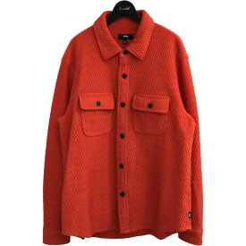 【中古】Stussy｢Textured Wool CPO LS Shirt｣ニットCPOシャツジャケット オレンジ サイズ：S【価格見直し】
