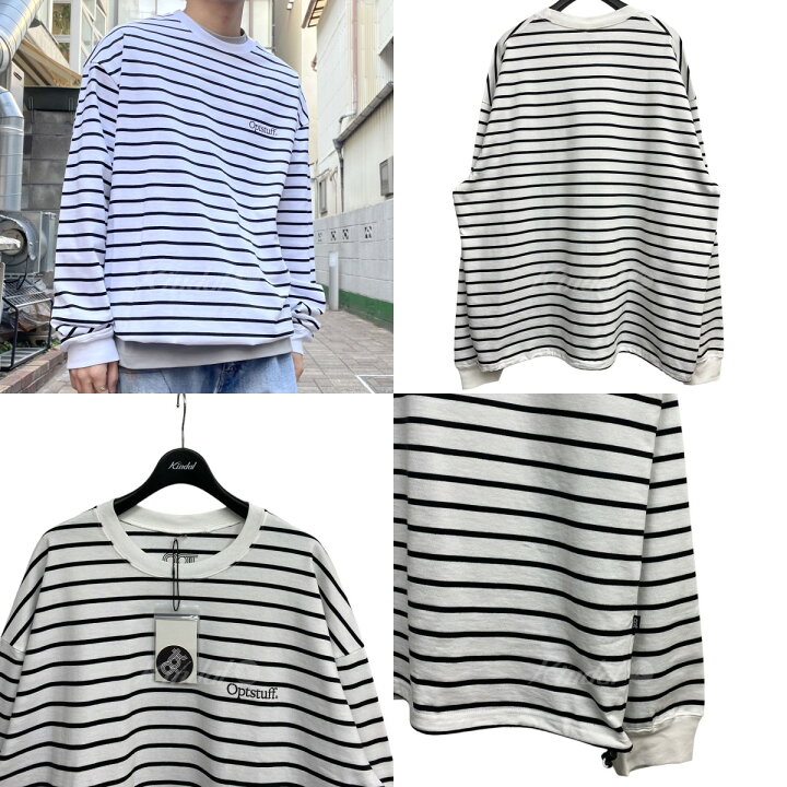 楽天市場】【中古】Optstuff 23AW Drawstring Border Long Sleeve T 