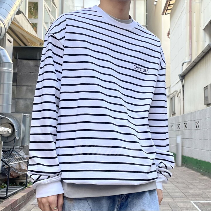 楽天市場】【中古】Optstuff 23AW Drawstring Border Long Sleeve T 