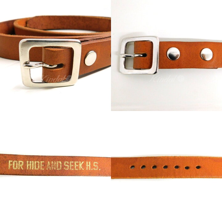 楽天市場】【中古】HIDE AND SEEK Leather Belt 20mm ブラウン 