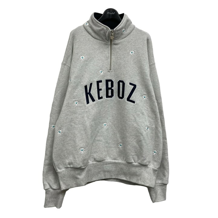 楽天市場】【中古】KEBOZ ×NICK GEAR ハーフジップスウェット グレー 