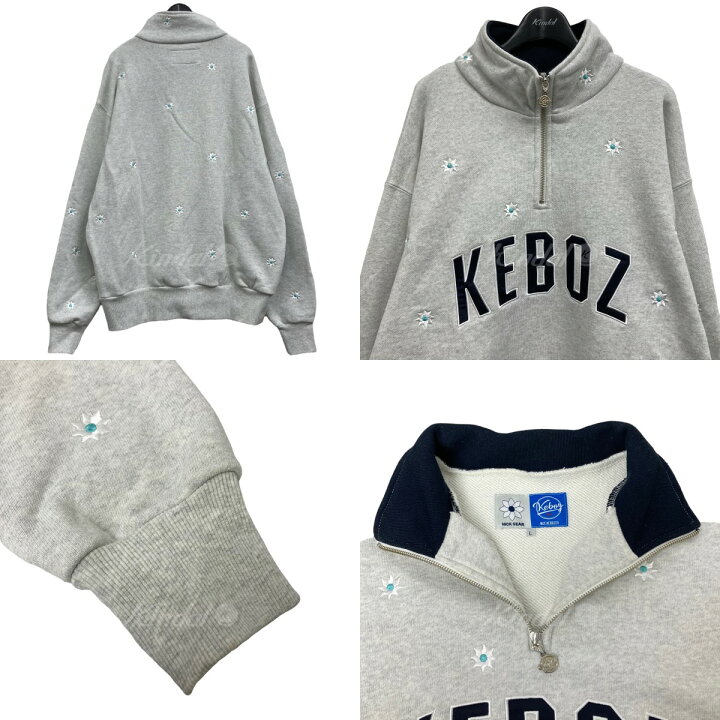 楽天市場】【中古】KEBOZ ×NICK GEAR ハーフジップスウェット グレー 
