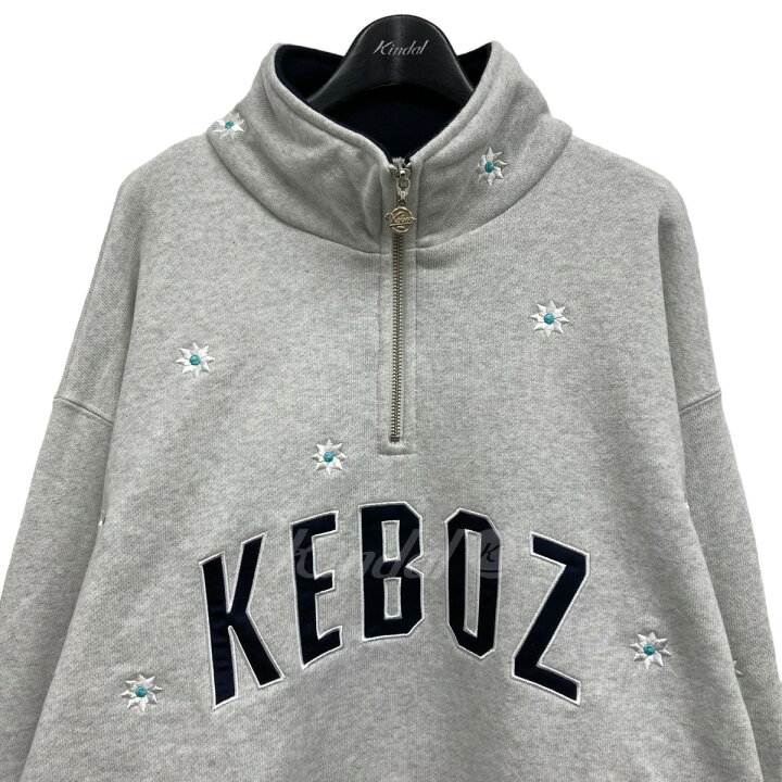 keboz×nickgear ハーフジップスウェットグレーLサイズ