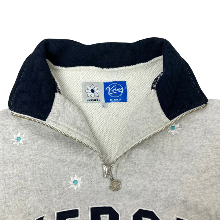 楽天市場】【中古】KEBOZ ×NICK GEAR ハーフジップスウェット グレー 