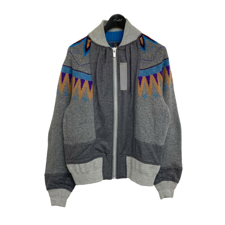 楽天市場】【中古】sacai ウールブルゾン グレー サイズ：2 【031223 