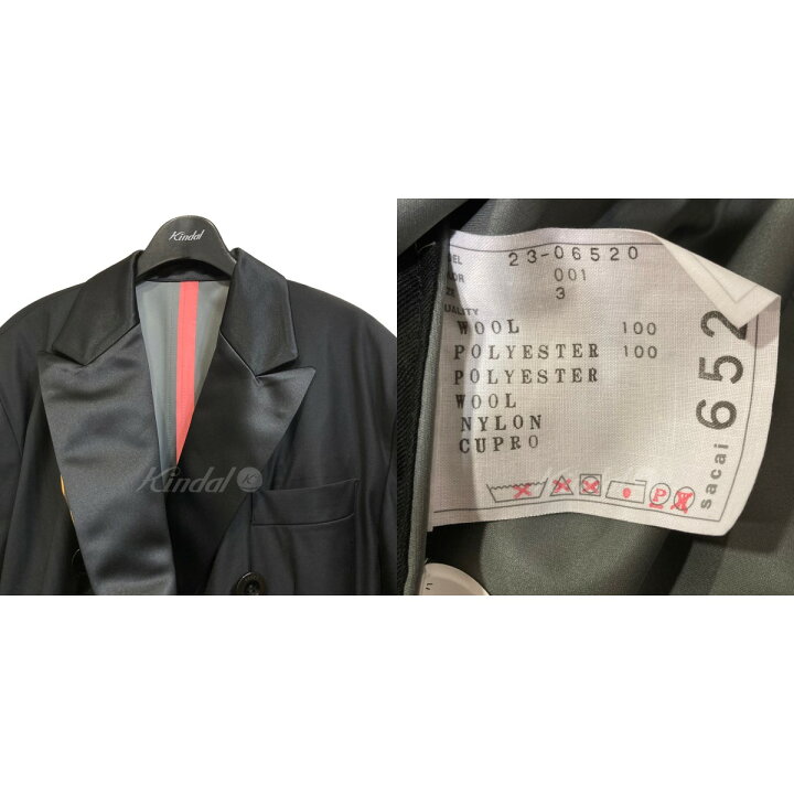 楽天市場】【中古】sacai23SS ジャケット ブラック サイズ：3 