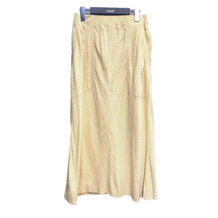 楽天市場】【中古】Dhal チェックロングスカート イエロー サイズ：S 