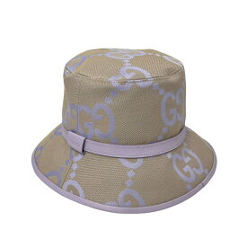 【中古】GUCCI　ジャンボGGバケットハット パープル サイズ：L（58） 【041223】（グッチ）