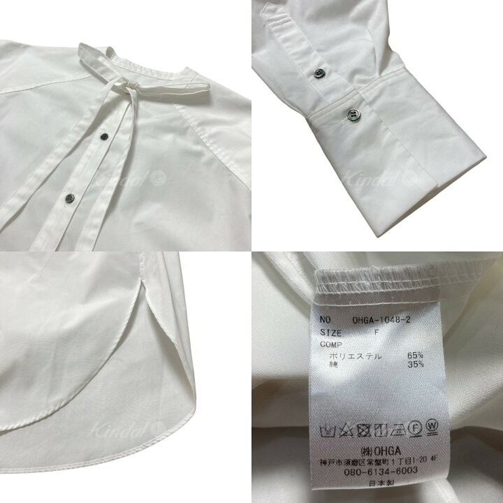楽天市場】【中古】OHGA ボウタイブラウス ホワイト サイズ：Free  