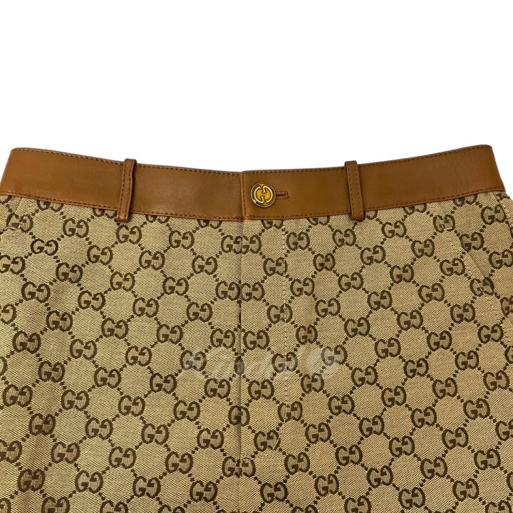 楽天市場】【中古】GUCCIレザートリム付きGGキャンバスショートパンツ 