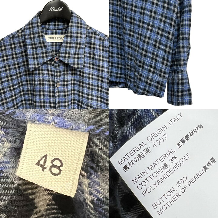 楽天市場】【中古】OUR LEGACY ABOVE SHIRT ルーズフィットチェック 