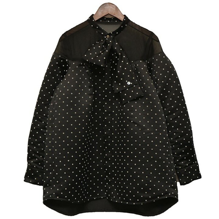 楽天市場】【中古】sacai 2023AW Polka Dot Flock Print Shirt ドット 