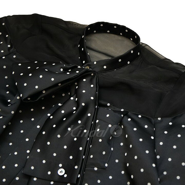 楽天市場】【中古】sacai 2023AW Polka Dot Flock Print Shirt ドット 