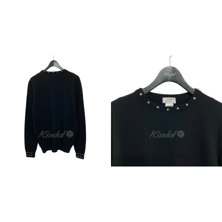 楽天市場】【中古】GIANNI VERSACEスタッズニット ブラック サイズ：52 
