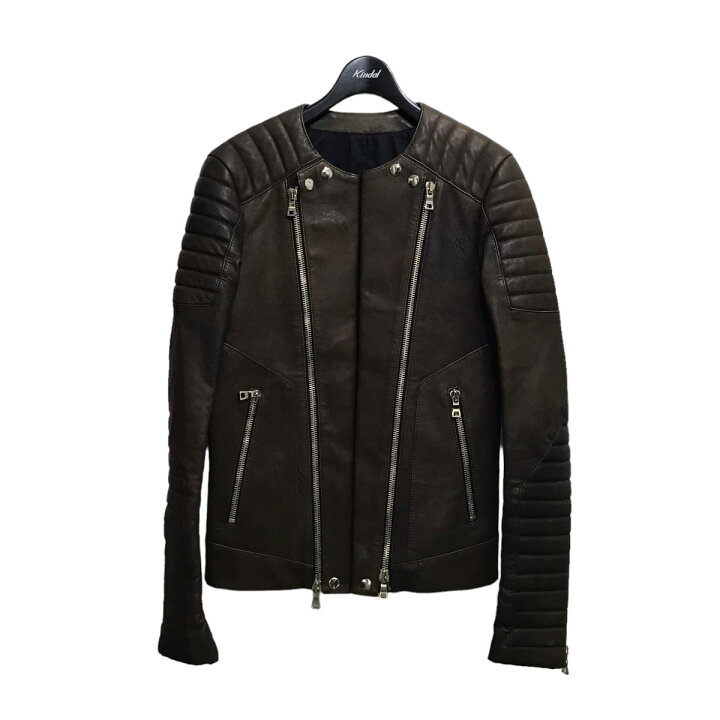 楽天市場】【中古】BALMAINレザーバイカージャケット T266 B841 