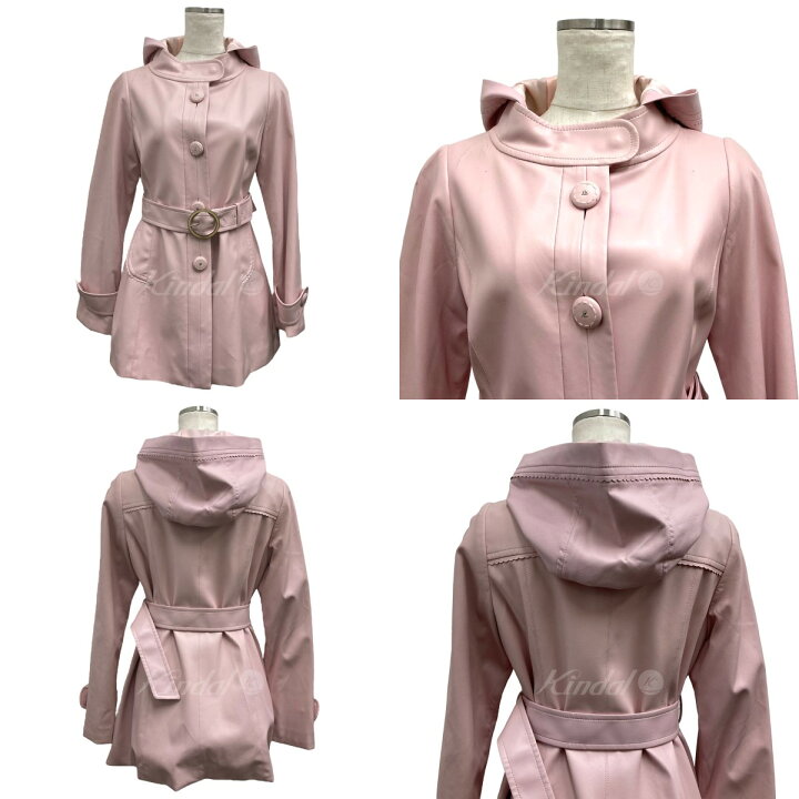 楽天市場】【中古】courreges フェイクレザージャケット ピンク サイズ 