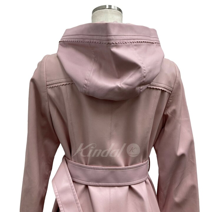 楽天市場】【中古】courreges フェイクレザージャケット ピンク サイズ 