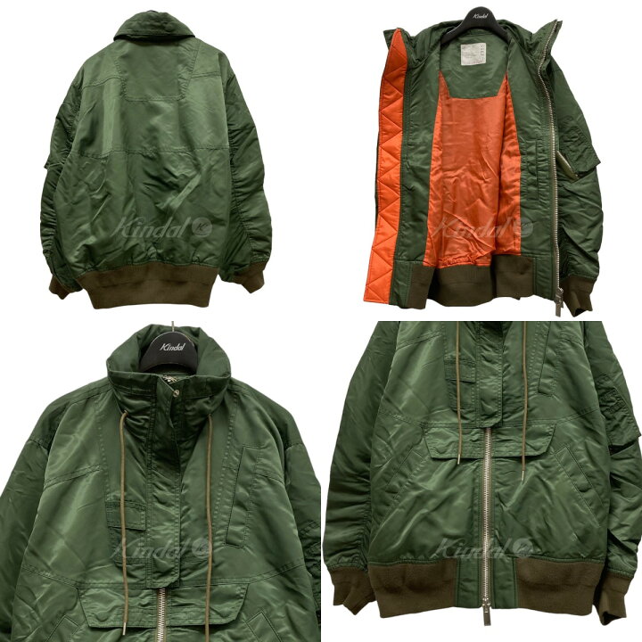 楽天市場】【中古】sacai MA-1ジャケット 17-02955 オリーブ サイズ：2 