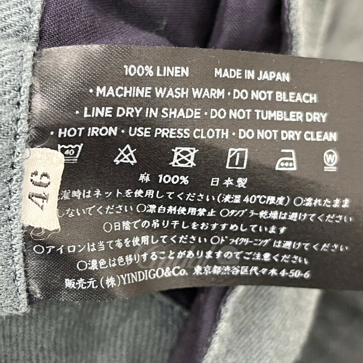 楽天市場】【中古】YINDIGO A Mリネンパンツ グレー サイズ：46【価格 