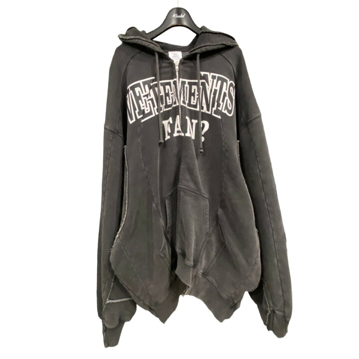 楽天市場】【中古】VETEMENTS ｢FAN DECONSTRUCTED ZIP-UP HOODIE｣再  