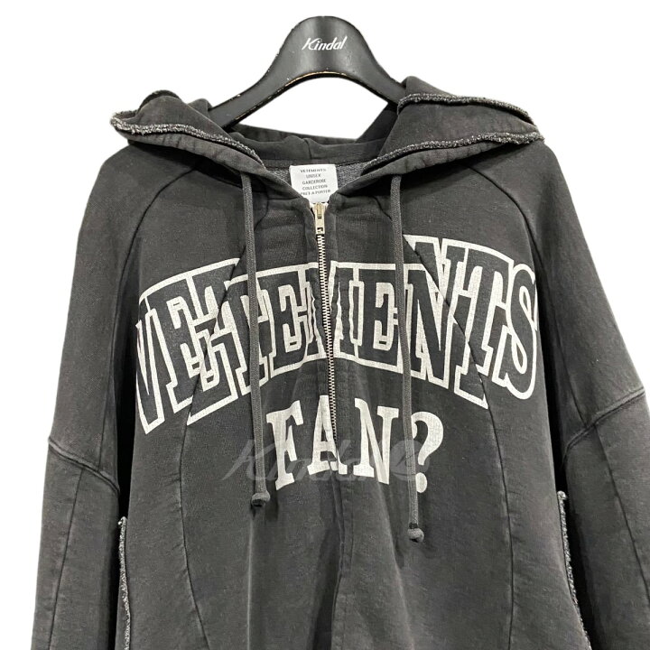 楽天市場】【中古】VETEMENTS ｢FAN DECONSTRUCTED ZIP-UP HOODIE｣再  