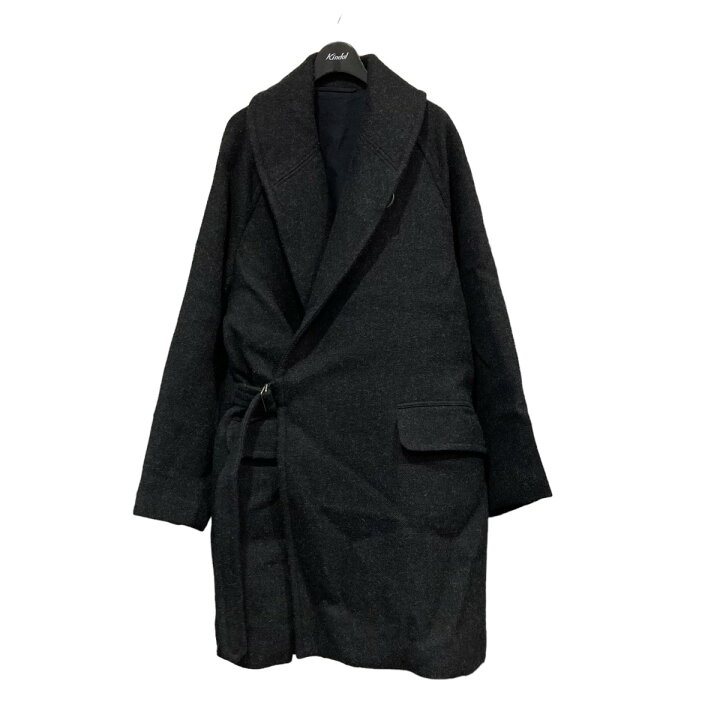 楽天市場】【中古】COMOLIウール ショールカラーコート グレー サイズ 