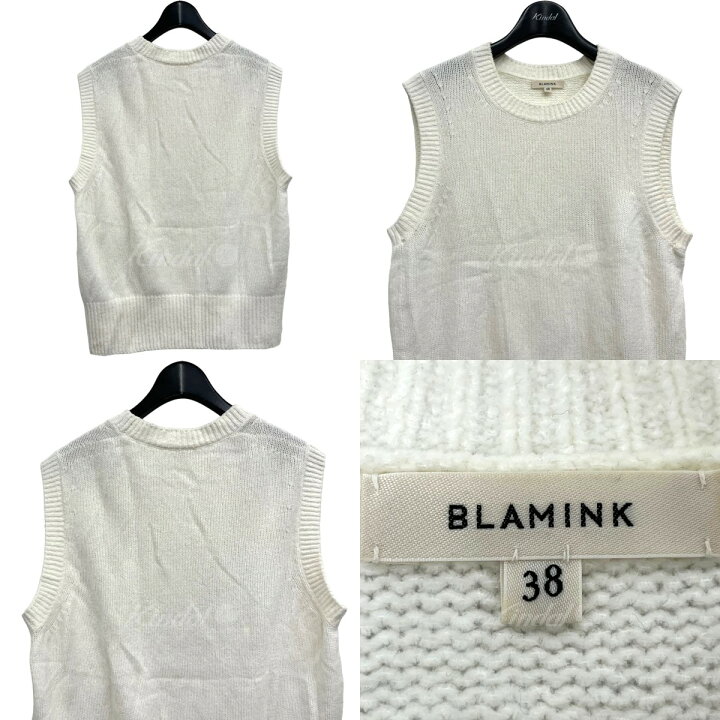 楽天市場】【中古】BLAMINKニットベスト ホワイト サイズ：38【価格 