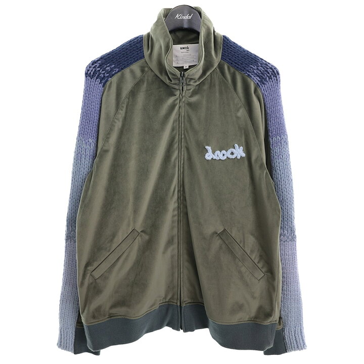 楽天市場】【中古】amokKnit Track Jackets ニット切替ベロアトラック 