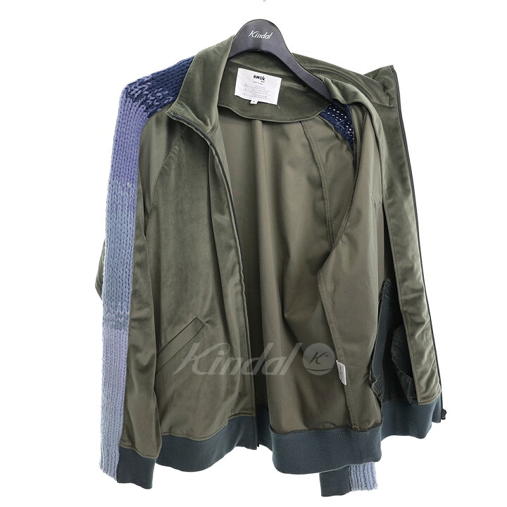 楽天市場】【中古】amokKnit Track Jackets ニット切替ベロアトラック 