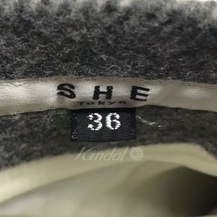 楽天市場】【中古】SHE TOKYO 「ELISA」チェックウールスカート グレー 