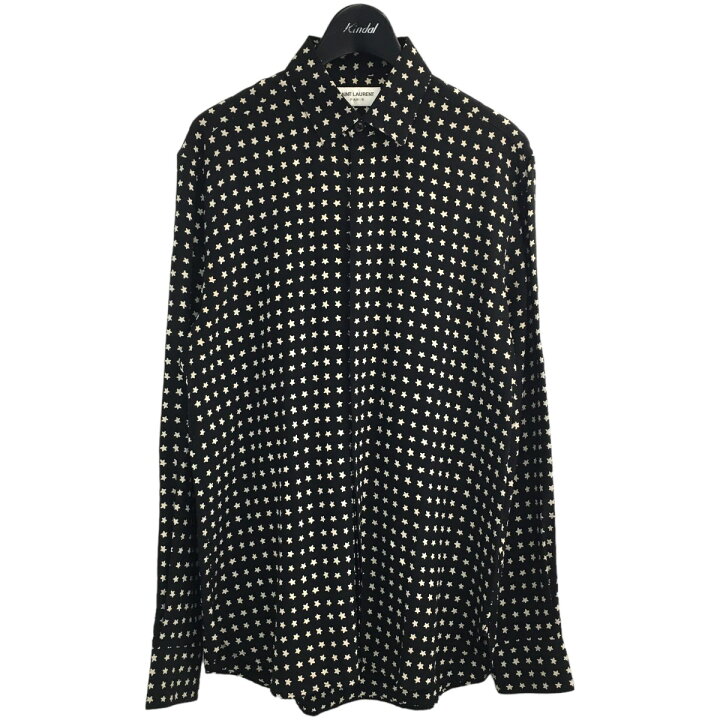 楽天市場】【中古】SAINT LAURENT PARISスター総柄シルクシャツ 528009  
