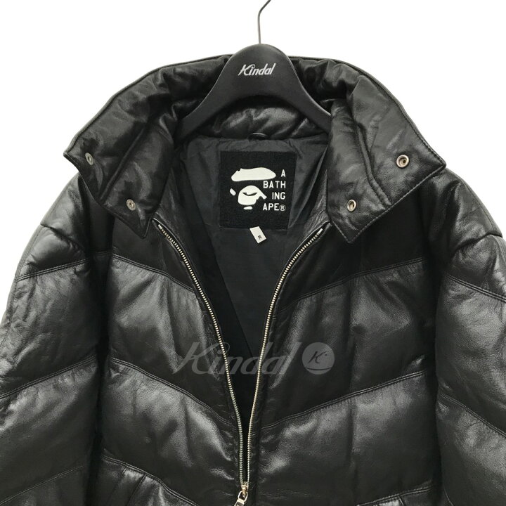 楽天市場】【中古】A BATHING APE カウハイド レザーダウンジャケット 