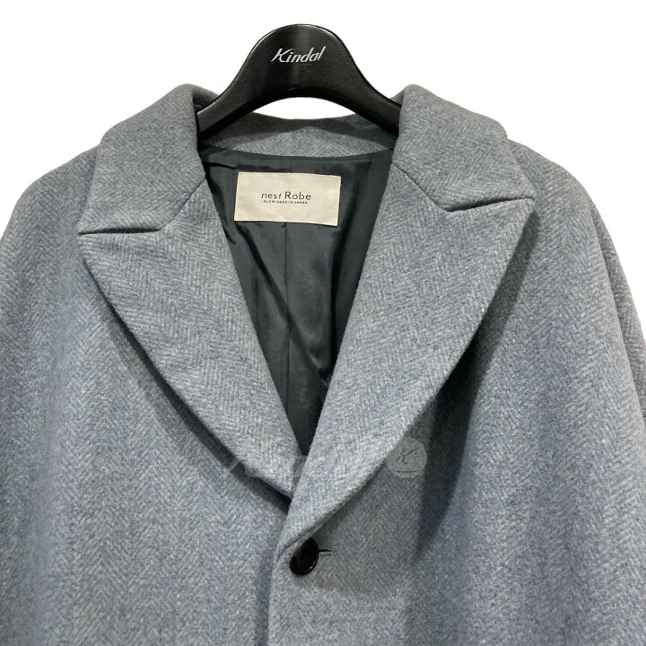 楽天市場】【中古】nest Robe「ウールヘリンボンピークドラペルコート 