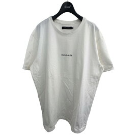 【中古】1piu1uguale3ロゴ プリントTシャツ ホワイト サイズ：8【価格見直し】