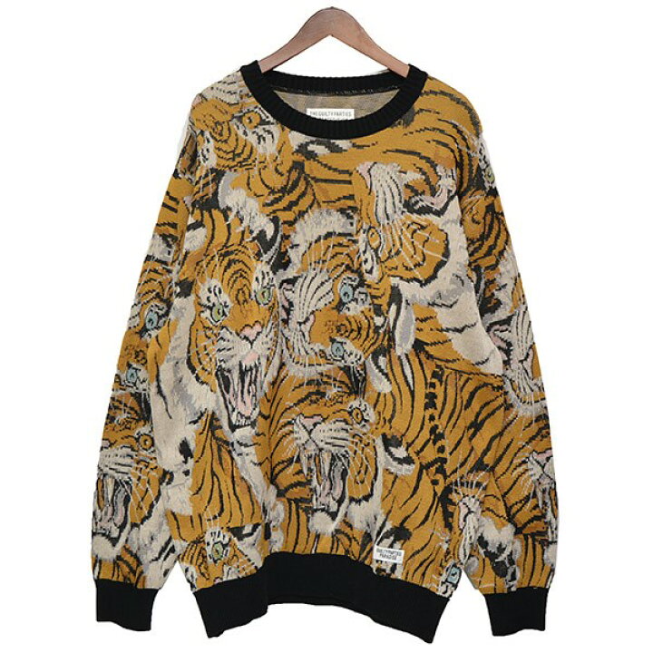 楽天市場】【中古】WACKO MARIAタイガープリントコットンニット 