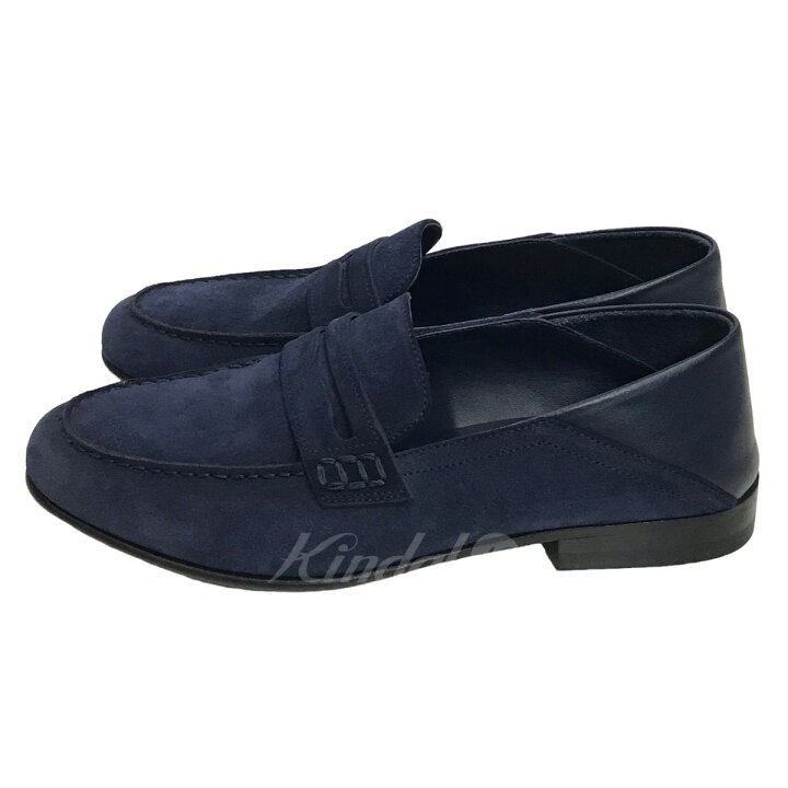 楽天市場】【中古】MANOLO BLAHNIK スリッポンローファー ネイビー 