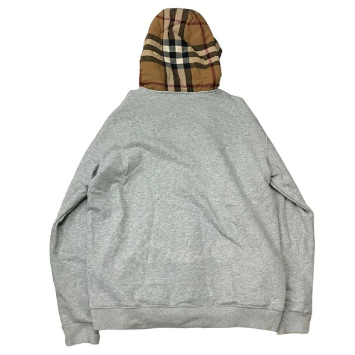 楽天市場】【中古】BURBERRY チェックフード ジップアップ フード 
