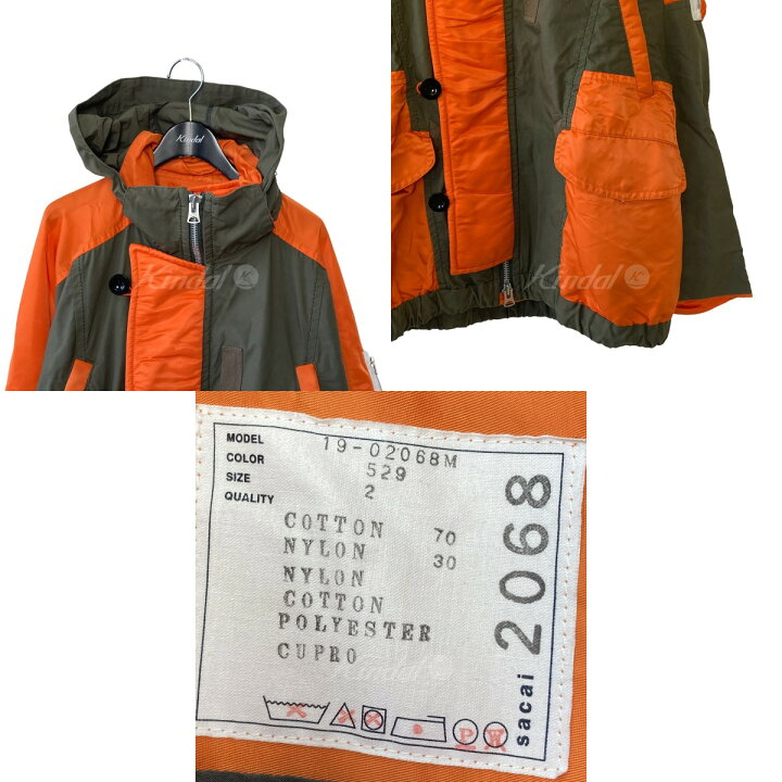 楽天市場】【中古】sacai 19AW ハイブリッド ミリタリージャケット 19 