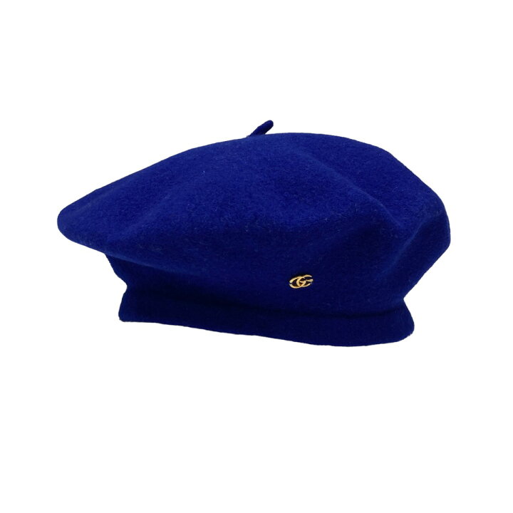楽天市場】【中古】GUCCI フェルト ウールベレー帽 714343 ブルー 