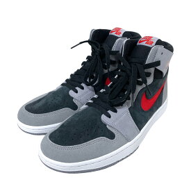 【中古】NIKEAIR JORDAN 1 ZOOM AIR CMFT 2 スニーカー DV1307-060 グレー×レッド サイズ：28．5cm【価格見直し】