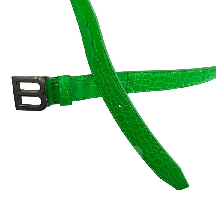 楽天市場】【中古】BALENCIAGA「Fluo Green Thin Hourglass Belt 